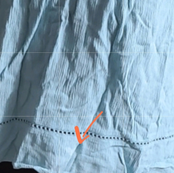 XXl- Boho Vintage Style Flowy Lace Top with button down back- Mint Blue - Picture 12 of 12